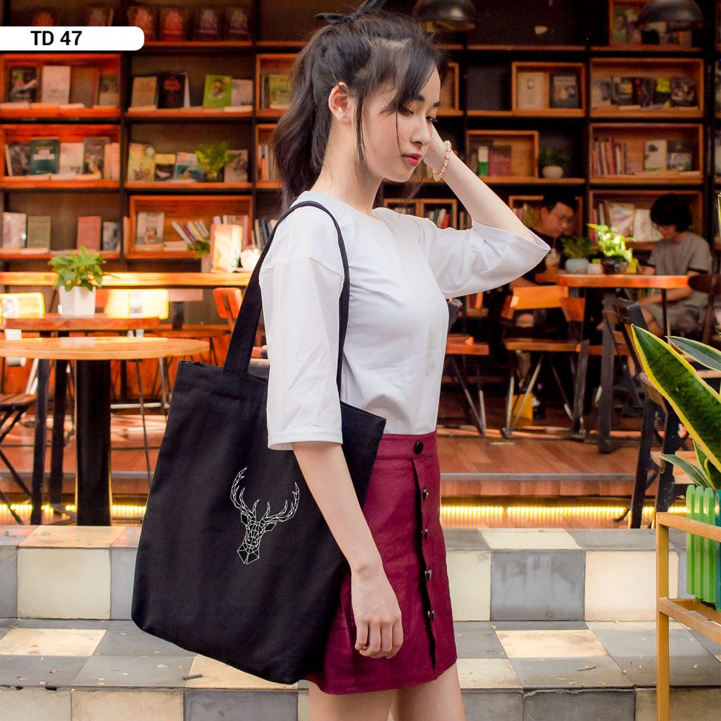 Đặt túi vải canvas màu đen trơn tại Cần Giờ Túi vải bố - Túi vải canvas Hoàng Phát
